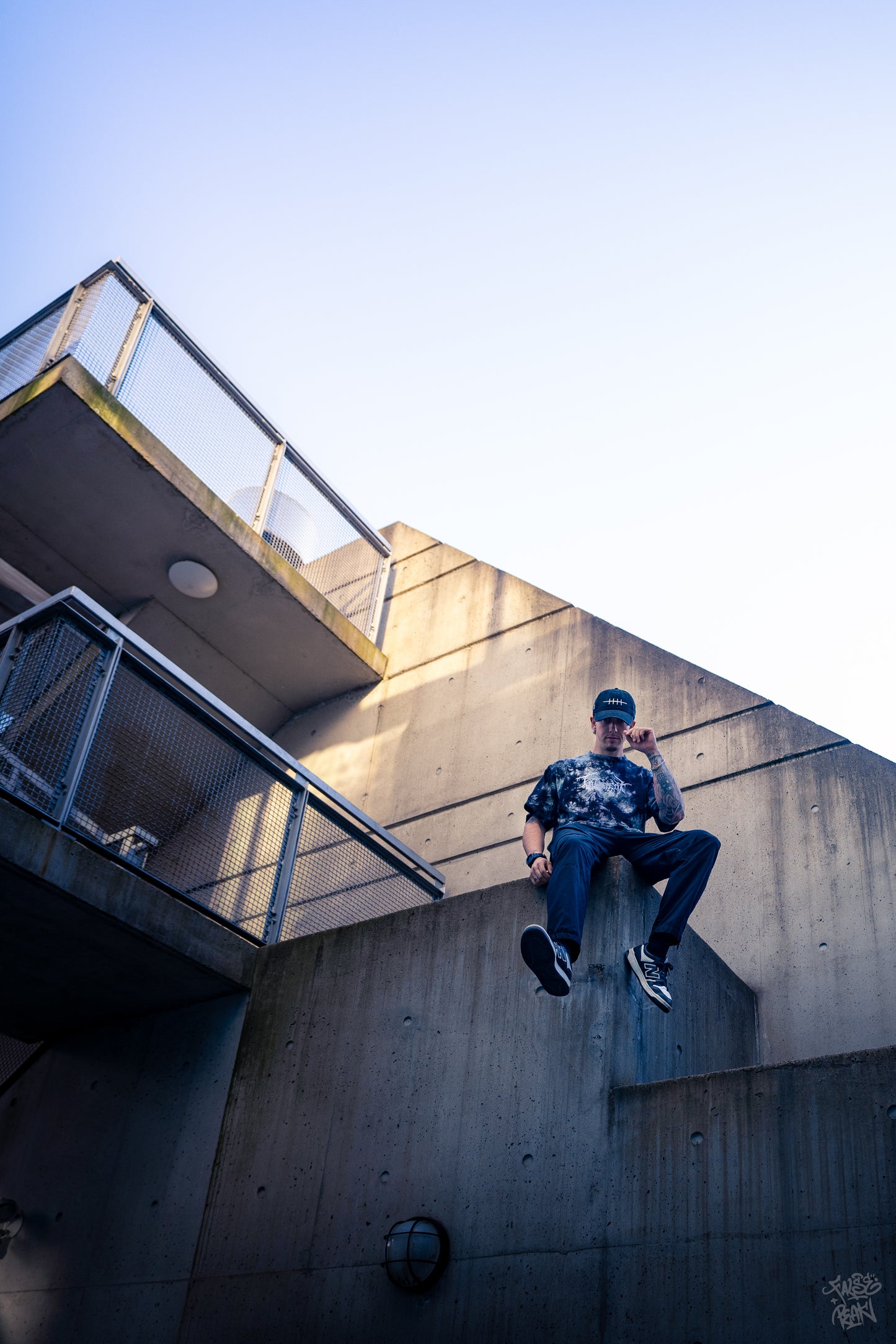 Oversized Metal Logo tie-dye t-shirt