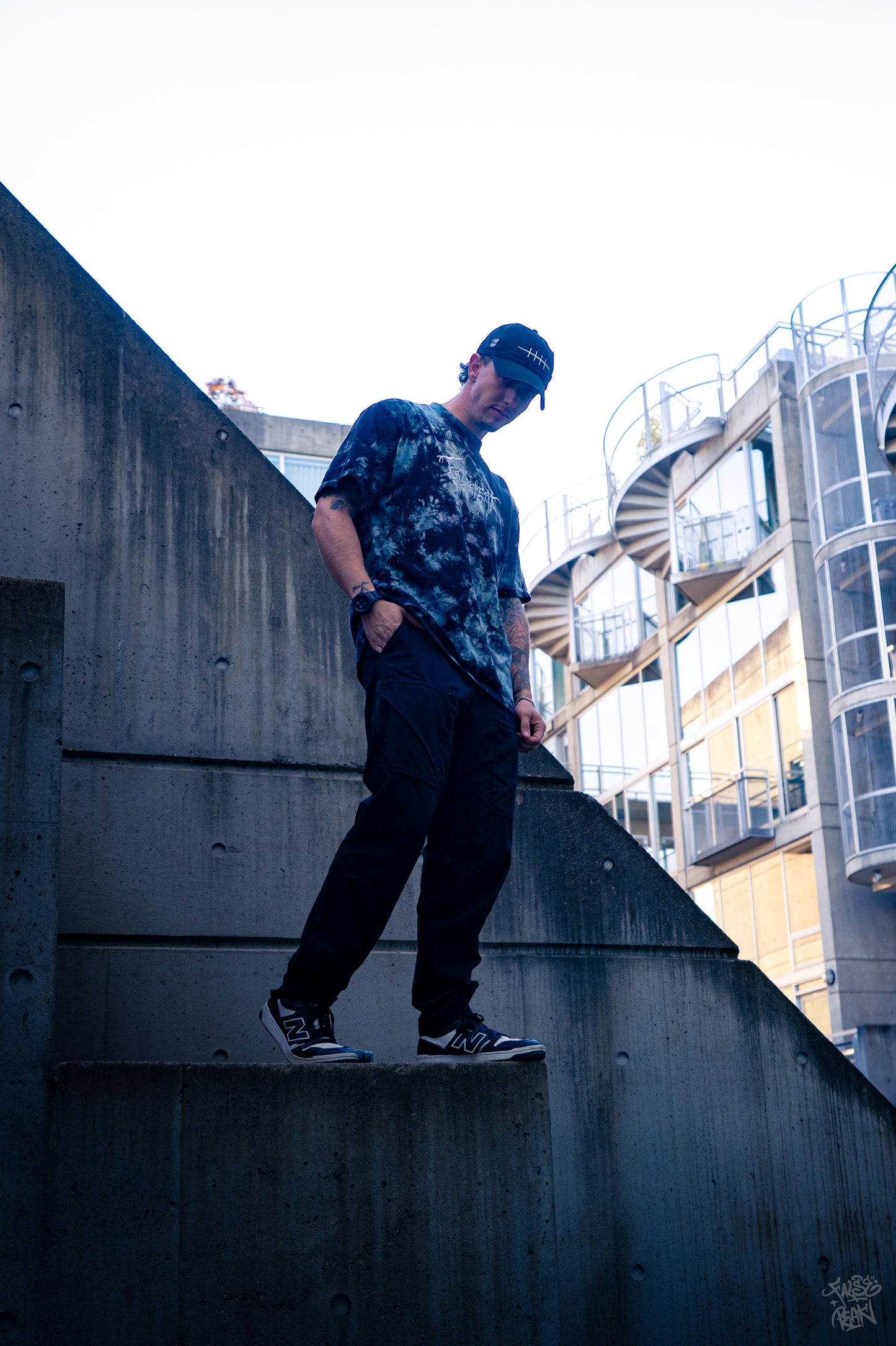 Oversized Metal Logo tie-dye t-shirt