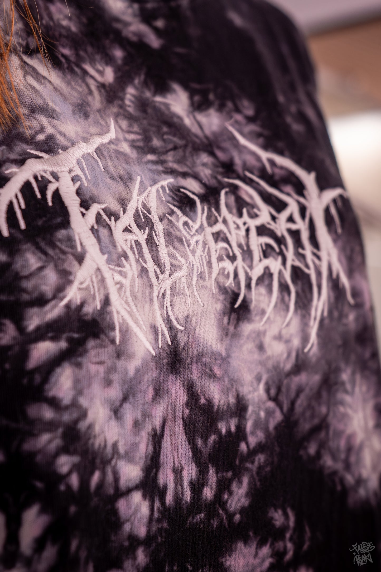 Oversized Metal Logo tie-dye t-shirt